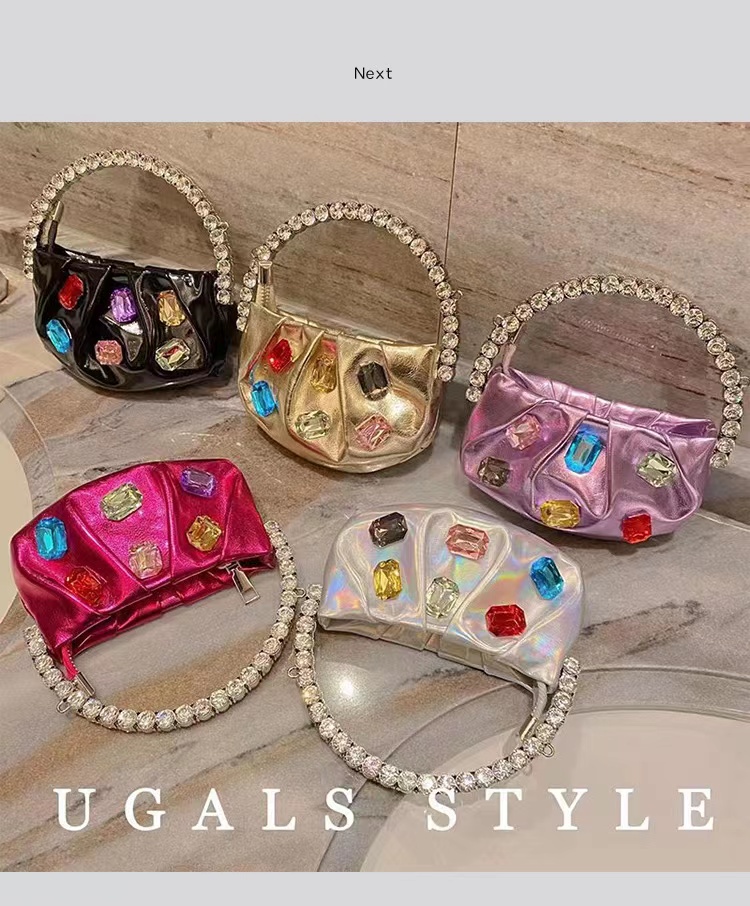 Mini Bag Evening Clutch - Luxury Metal Handle Mini Bag Women