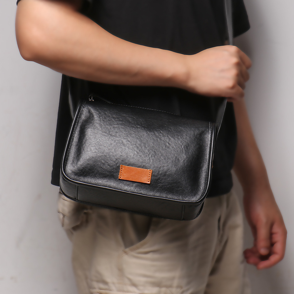 Luxury Bags Sling - Men's Genuine Leather Shoulder Bag Casual