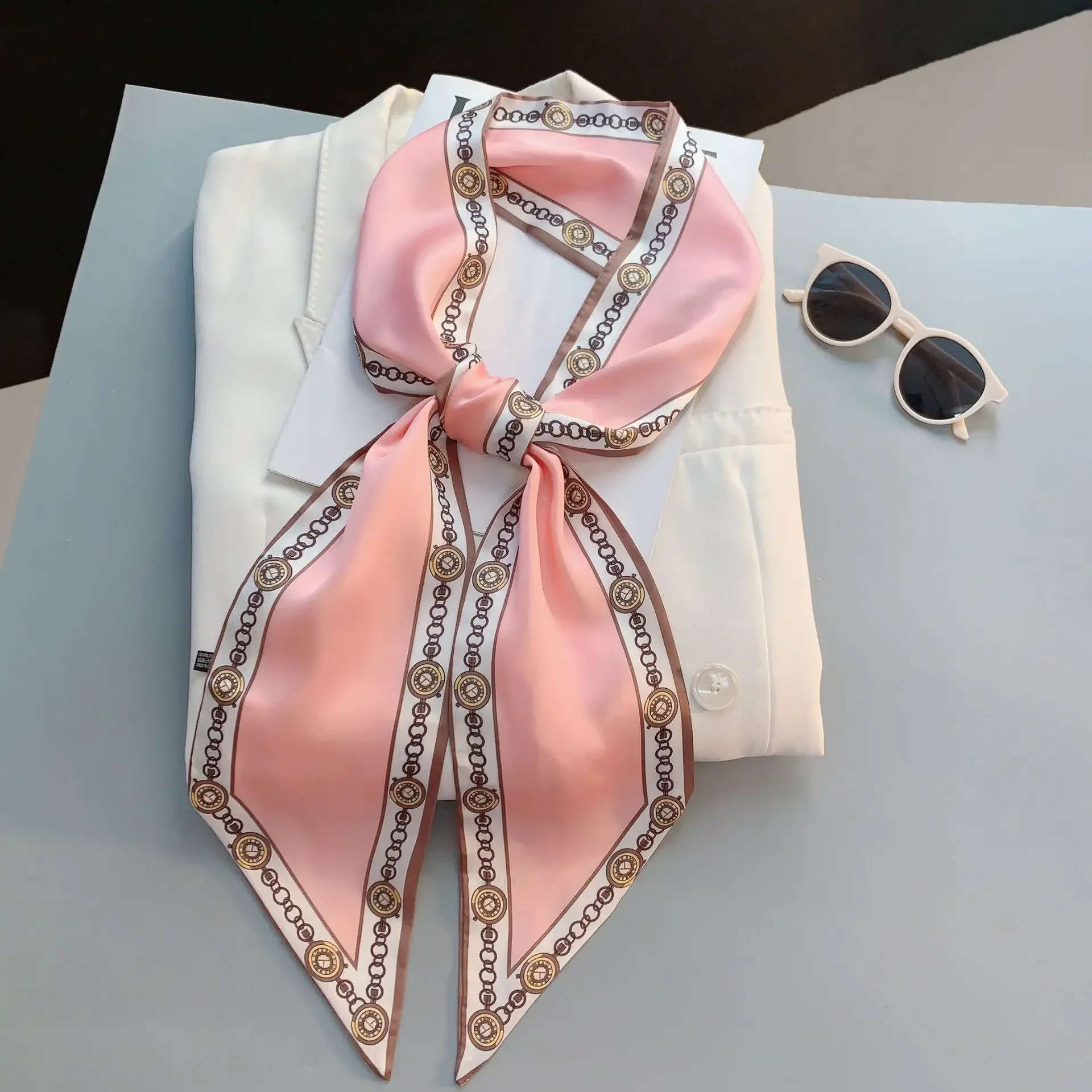 Design Print Skinny Scarf Plai - огляд і ціна Luxury Bags Made
