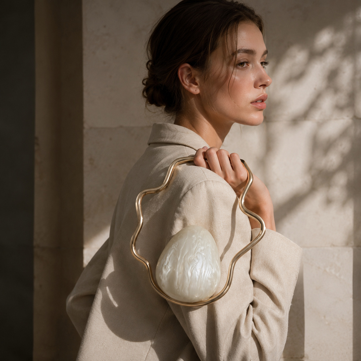 Women Acrylic mini egg bag cut - огляд і ціна Luxury Bags On Sale
