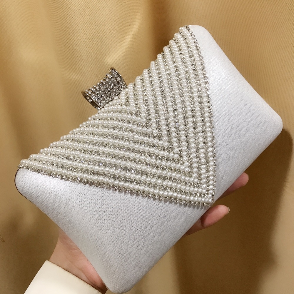 Women Pearl Diamond Beaded Eve - огляд і ціна Mini Bag Evening Clutch