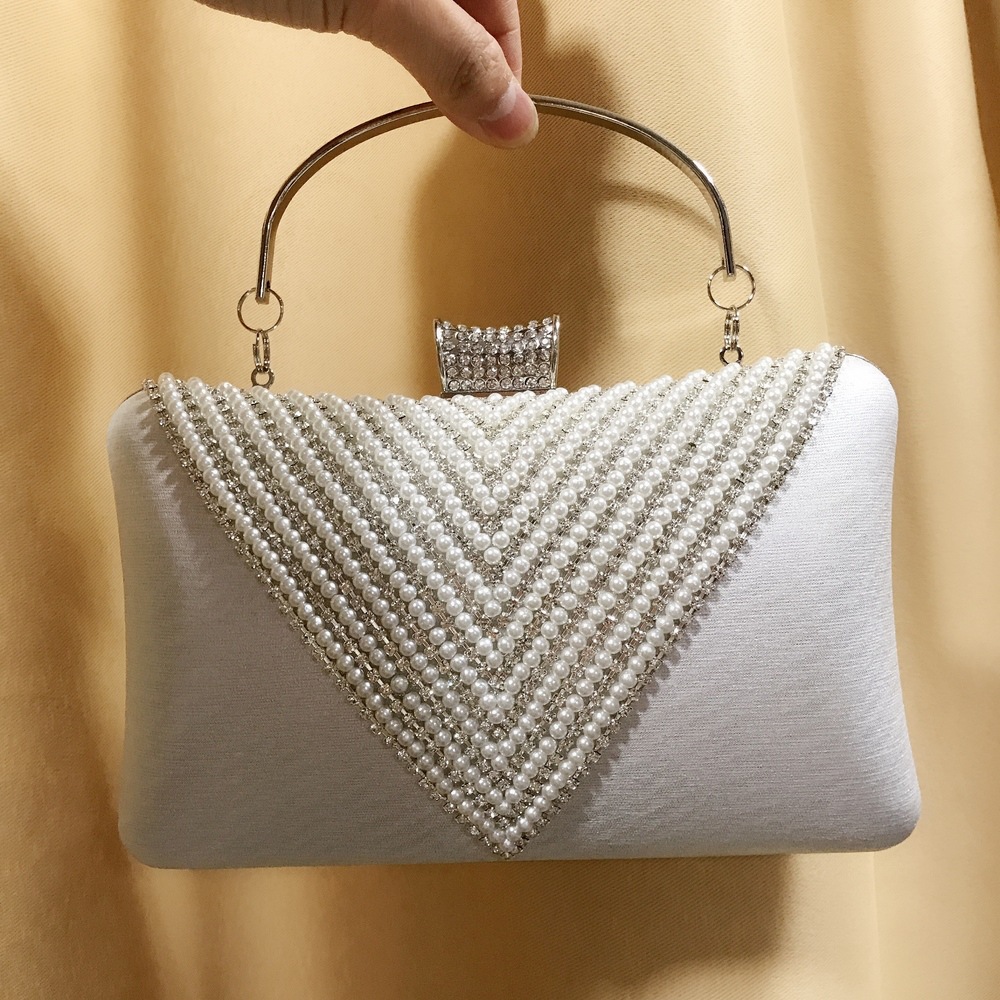 Women Pearl Diamond Beaded Eve - огляд і ціна Mini Bag Evening Clutch
