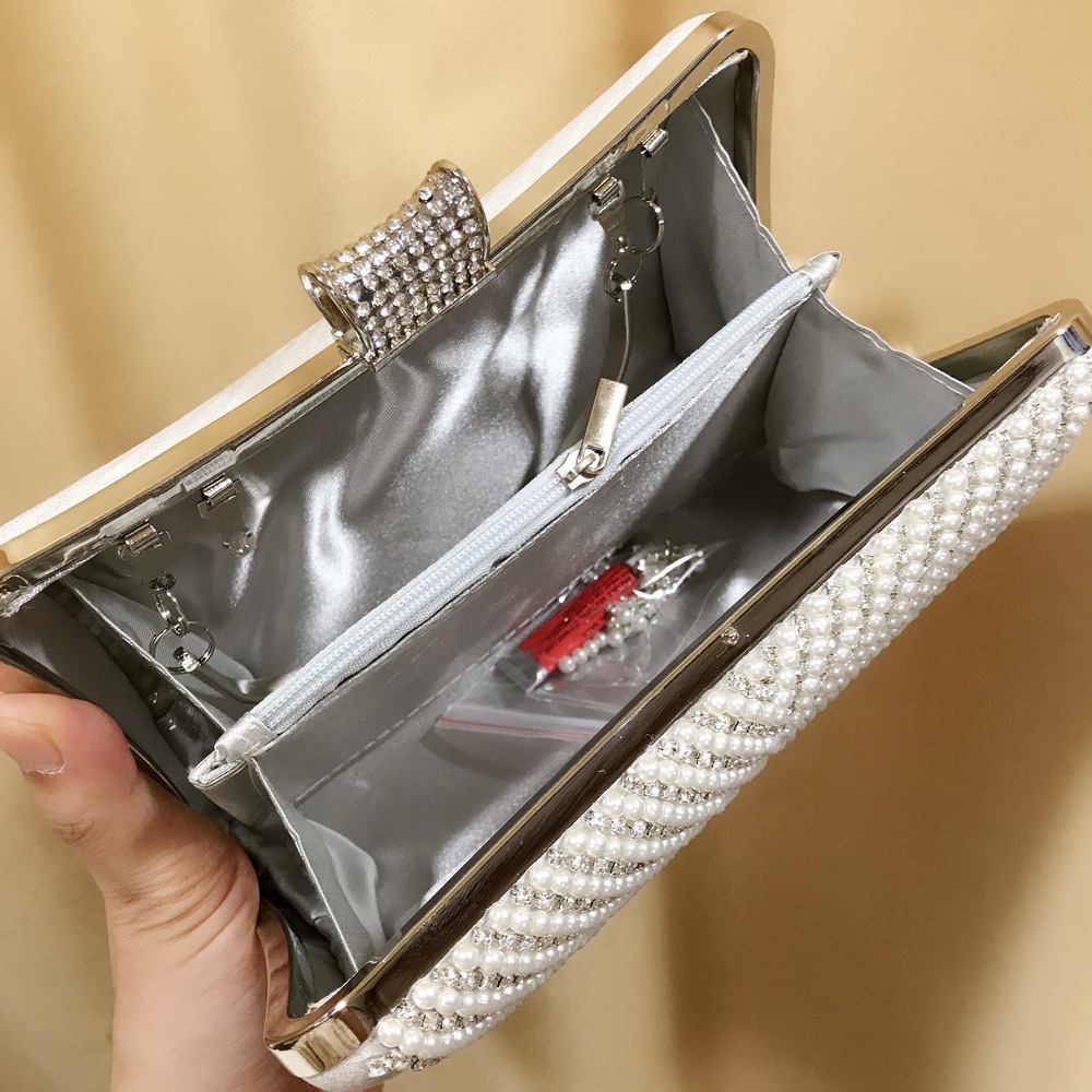 Women Pearl Diamond Beaded Eve - огляд і ціна Mini Bag Evening Clutch