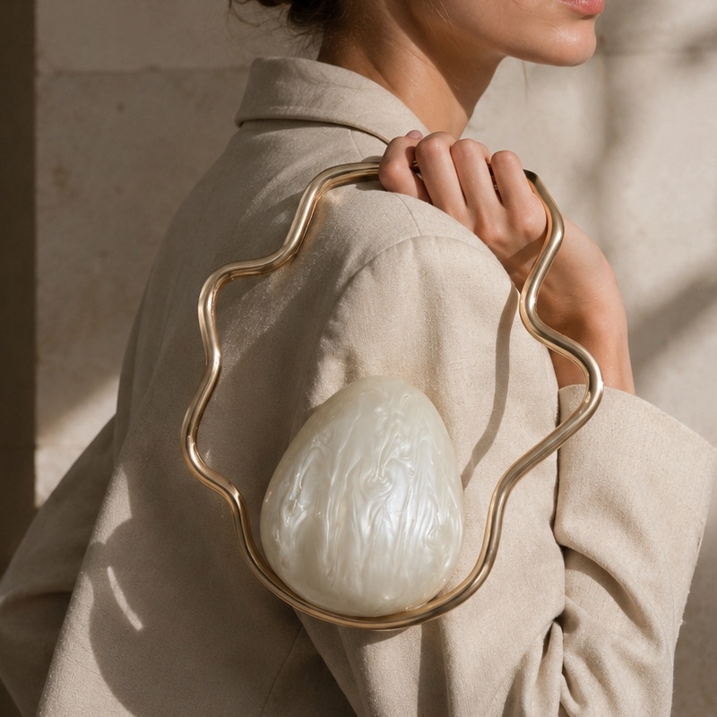 Women mini Acrylic egg bag cut - огляд і ціна Luxury Bags On Sale