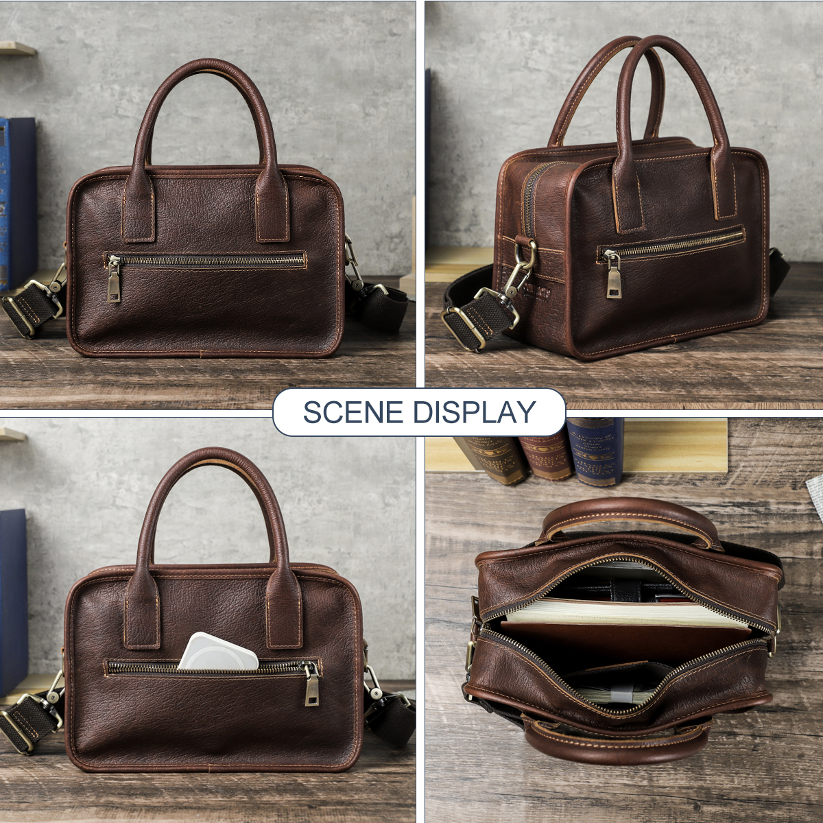 CONTACT'S Genuine Leather Men  - огляд і ціна Luxury Bags Sling