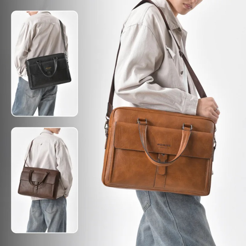 Brand new men's handbag retro  - огляд і ціна Luxury Bags Laptop