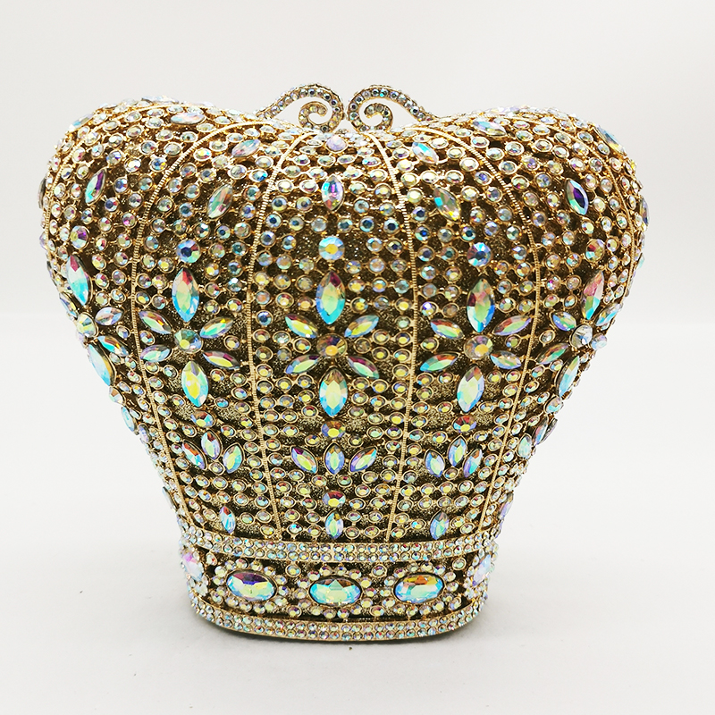 Crown Orange Big Rhinestone Ev - огляд і ціна Mini Bag Evening Clutch