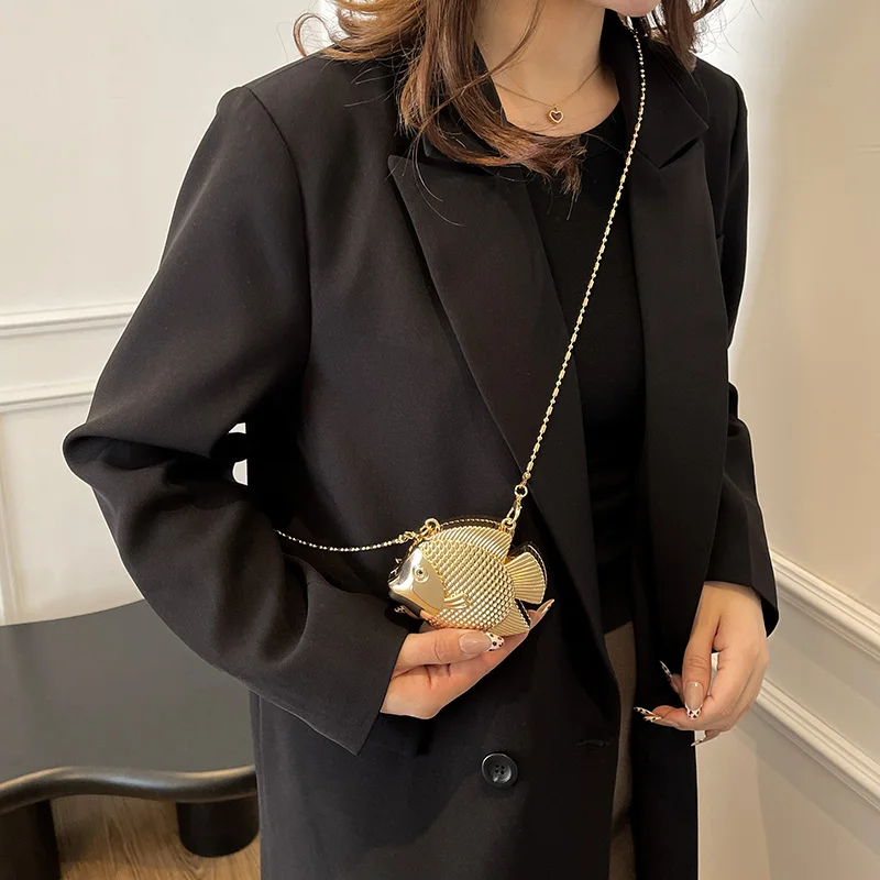 Cute Little Fish Shape Metal M - огляд і ціна Mini Bag Evening Clutch