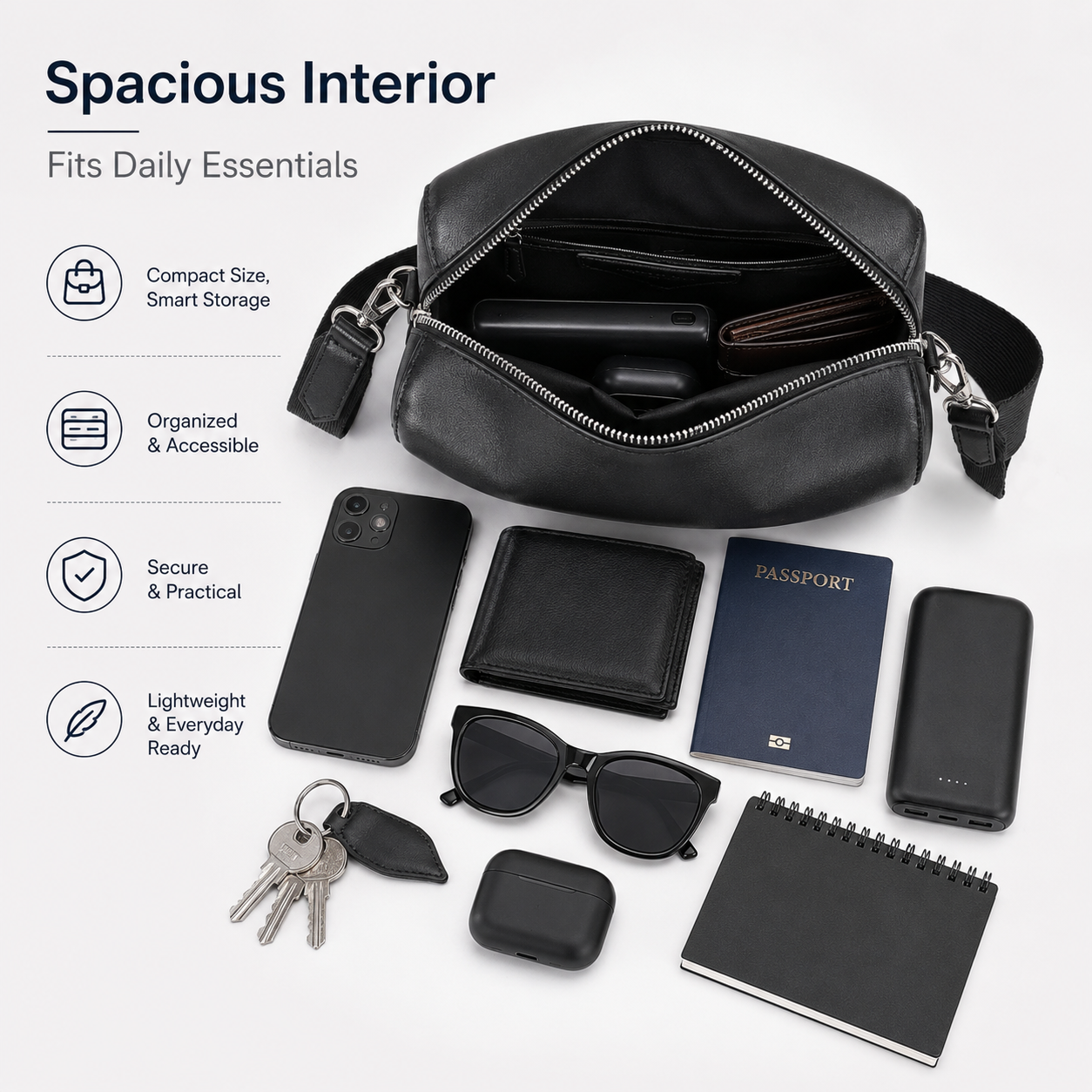 Luxury Men's Cylinder Crossbod - огляд і ціна Luxury Bags Sling